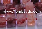 CPQ42 15.5 inches 11*15*15mm faceted triangle pink quartz beads