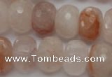 CPQ72 15.5 inches 14*20mm faceted rondelle natural pink quartz beads
