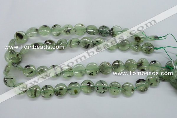 CPR214 15.5 inches 16mm flat round natural prehnite beads wholesale