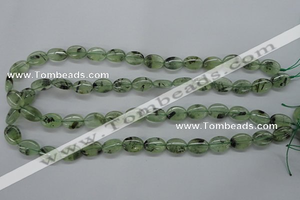 CPR221 15.5 inches 10*14mm oval natural prehnite beads wholesale