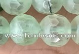 CPR368 15.5 inches 12mm faceted round prehnite gemstone beads