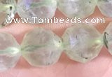 CPR378 15.5 inches 10mm faceted nuggets prehnite gemstone beads
