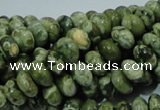 CPS01 15.5 inches 5*8mm rondelle green peacock stone beads wholesale