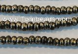 CPY100 15.5 inches 3*4mm rondelle pyrite gemstone beads wholesale