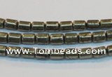 CPY120 15.5 inches 4*6mm tube pyrite gemstone beads wholesale