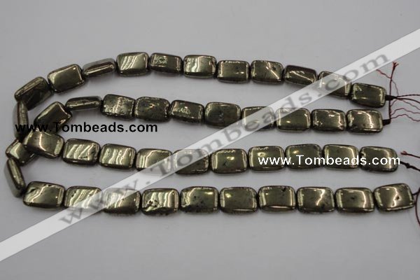 CPY243 15.5 inches 13*18mm rectangle pyrite gemstone beads wholesale