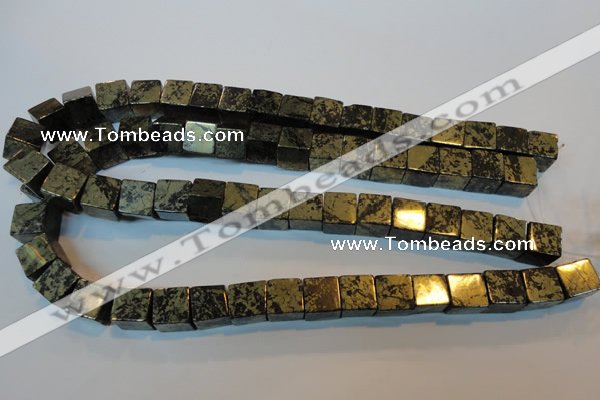 CPY354 15.5 inches 12*12mm cube pyrite gemstone beads wholesale
