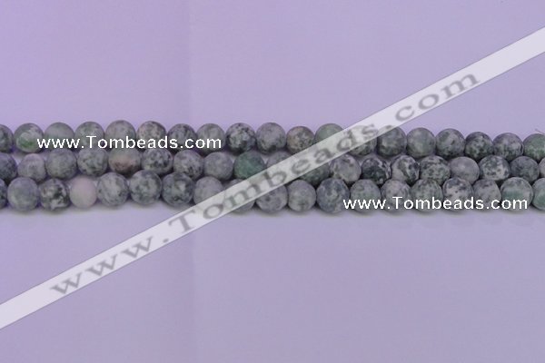 CQJ250 15.5 inches 4mm round matte Qinghai jade beads