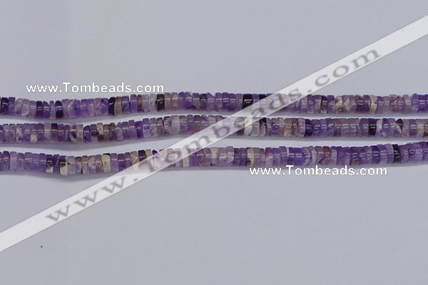 CRB1006 15.5 inches 2*5mm heishi dogtooth amethyst beads wholesale