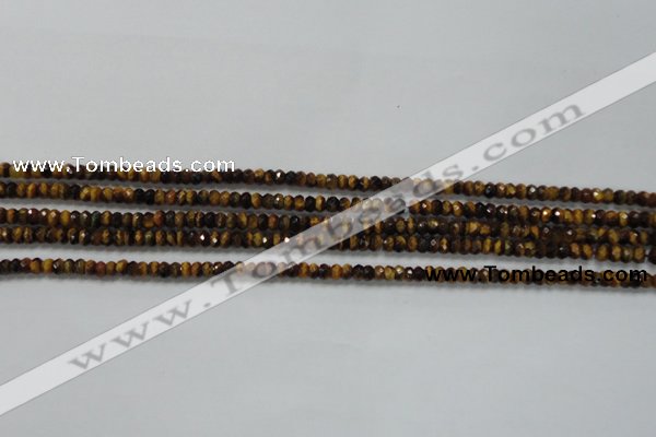 CRB116 15.5 inches 3*5mm faceted rondelle yellow tiger eye beads