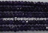 CRB121 15.5 inches 4*6mm faceted rondelle amethyst beads