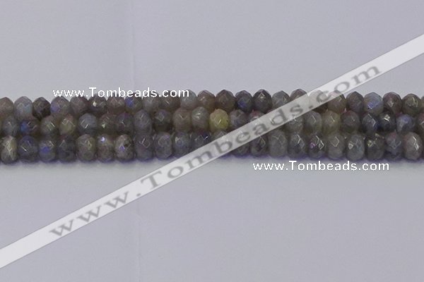 CRB1854 15.5 inches 6*10mm faceted rondelle labradorite beads