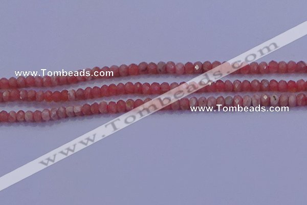 CRB1885 15.5 inches 2.5*4mm faceted rondelle rhodochrosite beads