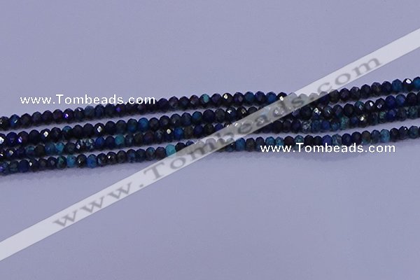 CRB1906 15.5 inches 2*3mm faceted rondelle chrysocolla & turquoise beads