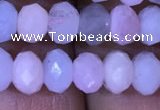 CRB1968 15.5 inches 4*6mm faceted rondelle morganite beads