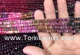 CRB1970 15.5 inches 3.5*5mm faceted rondelle tourmaline beads