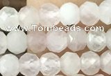 CRB2250 15.5 inches 3*4mm faceted rondelle rose quartz beads
