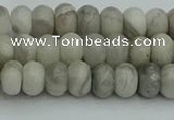 CRB2860 15.5 inches 4*6mm rondelle grey agate beads