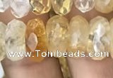 CRB3014 15.5 inches 6*12mm faceted rondelle citrine beads