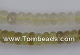 CRB303 15.5 inches 5*8mm - 10*14mm faceted rondelle lemon quartz beads