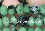 CRB3037 15.5 inches 5*8mm faceted rondelle ruby zoisite beads