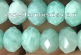 CRB3072 15.5 inches 5*8mm faceted rondelle amazonite gemstone beads