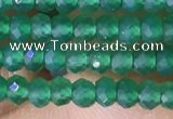 CRB3127 15.5 inches 2*3mm faceted rondelle tiny green agate beads