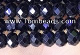 CRB3188 15.5 inches 3*5mm faceted rondelle tiny black spinel beads