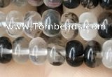 CRB4033 15.5 inches 4*6mm rondelle black watermelon beads wholesale