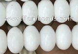 CRB4071 15.5 inches 5*8mm rondelle white porcelain beads wholesale