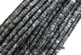 CRB4153 15 inches 2*4mm heishi black labradorite beads wholesale