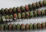CRB47 15.5 inches 5*8mm rondelle unakite gemstone beads
