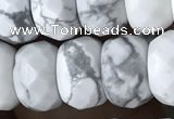 CRB5150 15.5 inches 5*8mm faceted rondelle white howlite beads