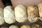 CRB5159 15.5 inches 5*8mm faceted rondelle picture jasper beads