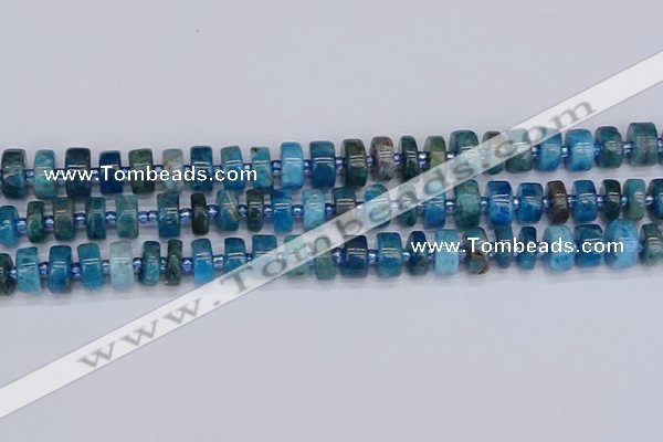 CRB537 15.5 inches 6*10mm tyre apatite gemstone beads wholesale