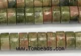 CRB5682 15 inches 4*6mm heishi unakite beads wholesale