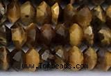 CRB5760 15 inches 2*3mm faceted yellow tiger eye beads
