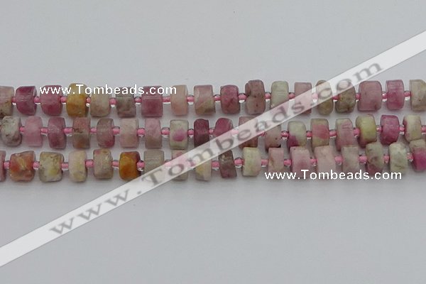 CRB658 15.5 inches 6*10mm tyre pink tourmaline gemstone beads
