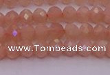 CRB714 15.5 inches 3*4mm faceted rondelle peach moonstone beads