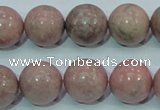 CRC205 16 inches 14mm round rhodochrosite gemstone beads wholesale