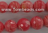CRC405 15.5 inches 14mm faceted round synthetic rhodochrosite beads