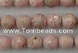 CRC456 15.5 inches 16mm faceted round Argentina rhodochrosite beads