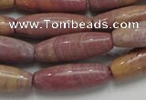 CRC69 15.5 inches 10*30mm rice rhodochrosite gemstone beads