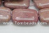 CRC83 15.5 inches 22*30mm rectangle rhodochrosite gemstone beads