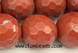 CRE363 15 inches 12mm faceted round red jasper beads wholesale