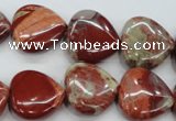 CRE42 15.5 inches 20*20mm heart red jasper beads wholesale