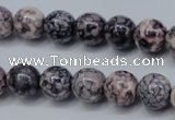CRF284 15.5 inches 12mm round dyed rain flower stone beads