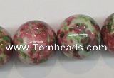 CRF29 15.5 inches 20mm round dyed rain flower stone beads wholesale