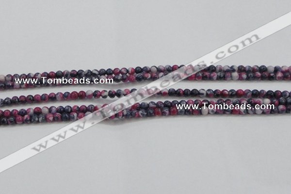 CRF447 15.5 inches 3mm round dyed rain flower stone beads wholesale