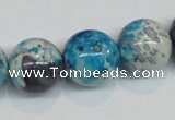CRF61 15.5 inches 16mm round dyed rain flower stone beads wholesale